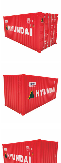 韓國現代船務 1:35集裝箱模型 展示用集裝箱模型LOGO定制 海藝坊貨柜模型